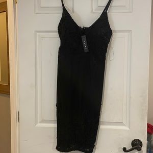 Black dress with detail from Miami boutique